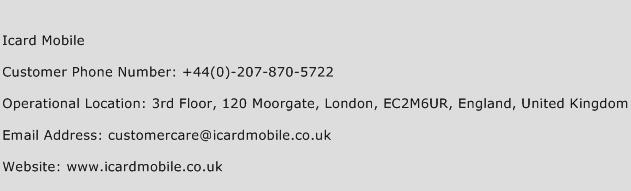 Icard Mobile Phone Number Customer Service