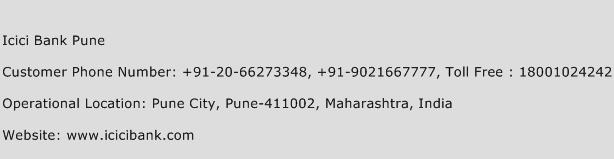 Icici Bank Pune Phone Number Customer Service