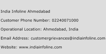 India Infoline Ahmedabad Phone Number Customer Service