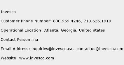 Invesco Phone Number Customer Service