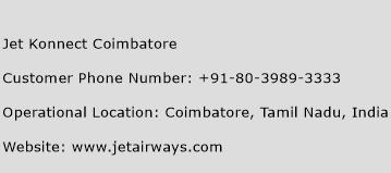 Jet Konnect Coimbatore Phone Number Customer Service