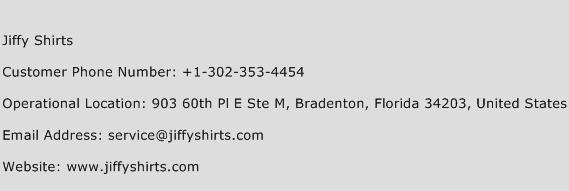 Jiffy Shirts Phone Number Customer Service