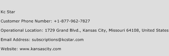KC Star Phone Number Customer Service