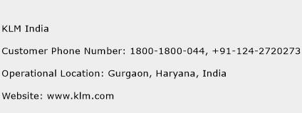 KLM India Phone Number Customer Service