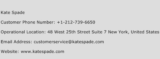 Kate Spade Phone Number Customer Service
