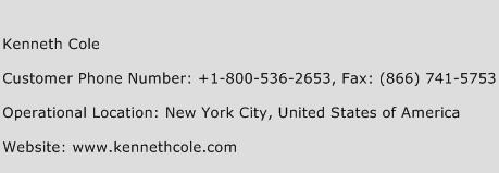 Kenneth Cole Phone Number Customer Service