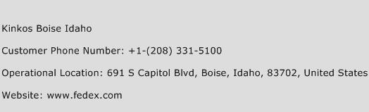 Kinkos Boise Idaho Phone Number Customer Service