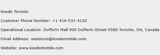 Koodo Toronto Phone Number Customer Service