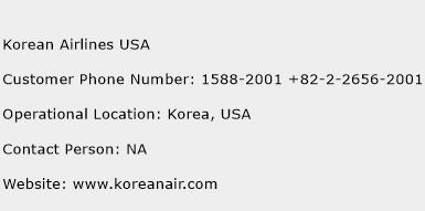 Korean Airlines USA Phone Number Customer Service