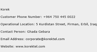 Korek Phone Number Customer Service