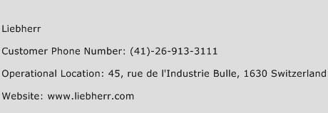 Liebherr Phone Number Customer Service