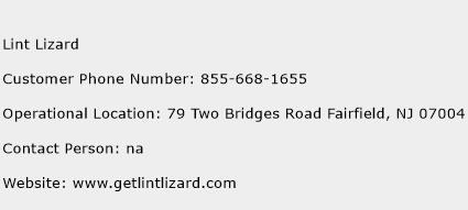 Lint Lizard Phone Number Customer Service
