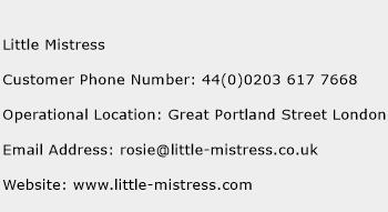 Little Mistress Phone Number Customer Service