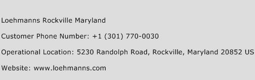 Loehmanns Rockville Maryland Phone Number Customer Service
