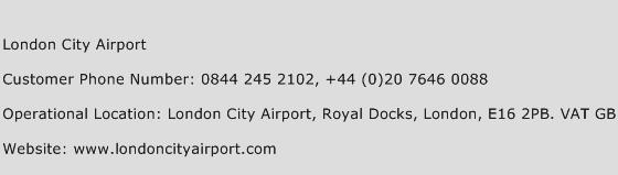 London City Airport Phone Number Customer Service