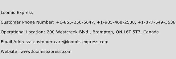 Loomis Express Phone Number Customer Service