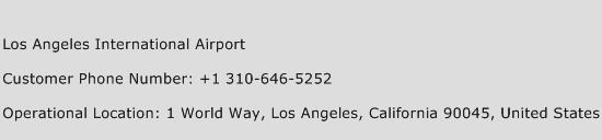 Los Angeles International Airport Phone Number Customer Service