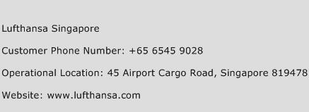 Lufthansa Singapore Phone Number Customer Service