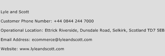 Lyle and Scott Phone Number Customer Service