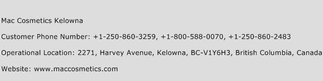 Mac Cosmetics Kelowna Phone Number Customer Service