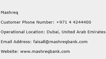 Mashreq Phone Number Customer Service