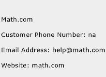 Math.com Phone Number Customer Service
