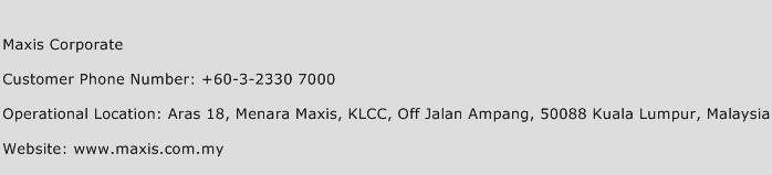 Maxis Corporate Phone Number Customer Service