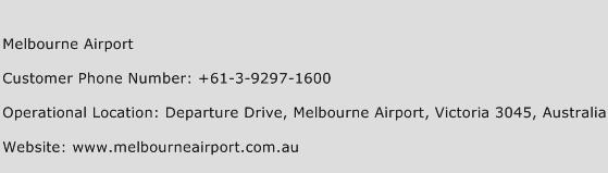Melbourne Airport Phone Number Customer Service
