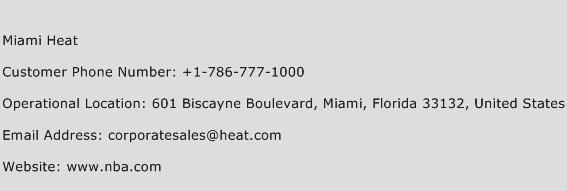 Miami Heat Phone Number Customer Service