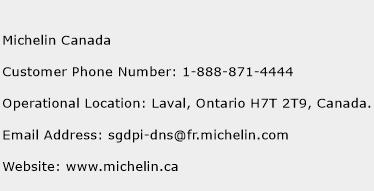 Michelin Canada Phone Number Customer Service