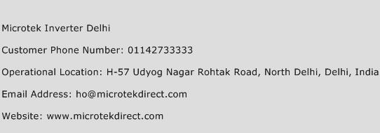 Microtek Inverter Delhi Phone Number Customer Service