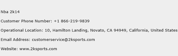 NBA 2K14 Phone Number Customer Service