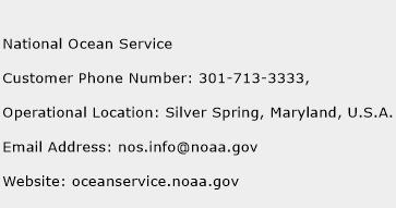 National Ocean Service Phone Number Customer Service