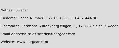 Netgear Sweden Phone Number Customer Service