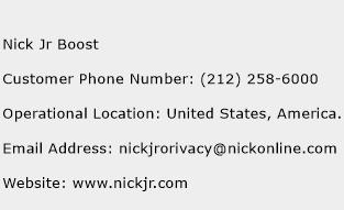 Nick Jr Boost Phone Number Customer Service