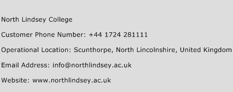 North Lindsey College Phone Number Customer Service