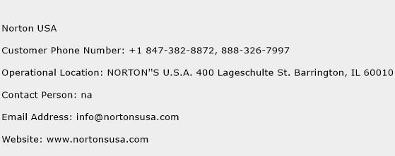 Norton USA Phone Number Customer Service