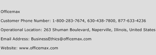 Officemax Phone Number Customer Service