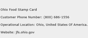 Ohio Food Stamp Card Phone Number Customer Service