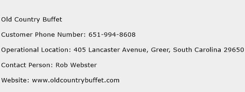 Old Country Buffet Phone Number Customer Service