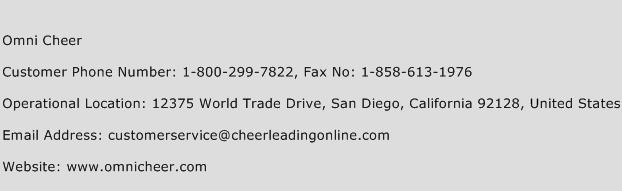 Omni Cheer Phone Number Customer Service