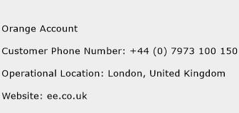 Orange Account Phone Number Customer Service