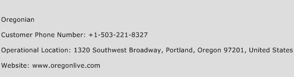 Oregonian Phone Number Customer Service