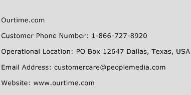 Ourtime.com Phone Number Customer Service