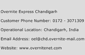 Overnite Express Chandigarh Phone Number Customer Service
