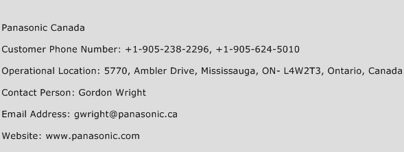 Panasonic Canada Phone Number Customer Service