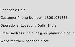 Panasonic Delhi Phone Number Customer Service