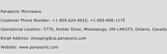 Panasonic Microwave Phone Number Customer Service