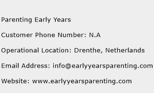 Parenting Early Years Phone Number Customer Service
