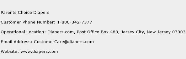 Parents Choice Diapers Phone Number Customer Service